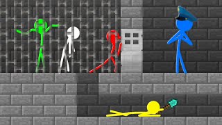 Stickman VS Minecraft Prison Escape  AVM Shorts Animation [upl. by Nodnar]