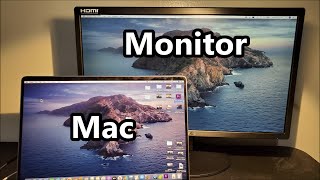 MacBook How to Connect to Monitor amp MirrorExtendChange Main Display [upl. by Alrahc]