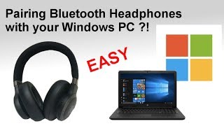 Pairing Bluetooth headphones to a Windows 10 Laptop or PC How to 👍 [upl. by Ydnic644]