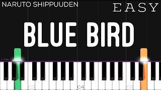 Blue Bird  Naruto Shippuden Opening 3  EASY Piano Tutorial [upl. by Onyx]