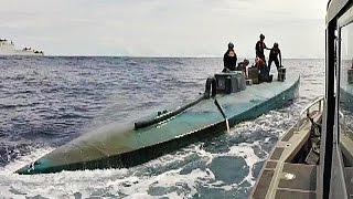 Coast Guard Intercepting Submarine Carrying 181 Million In Drugs [upl. by Anazus163]