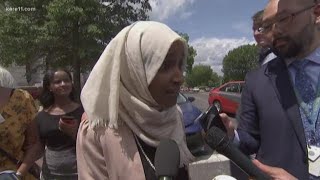 Rep Ilhan Omar returns to Minnesota responds to chants [upl. by Yeleen]