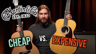 Expensive vs Cheap Martin Acoustic Guitars  000X1 vs 00042 [upl. by Yspyg]