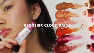 Glossier Cloud Paint Swatches  Haley Kim [upl. by Arymat]