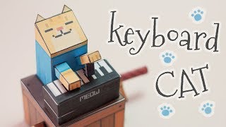 Keyboard cat automata papercraft step by step tutorial [upl. by Isa175]