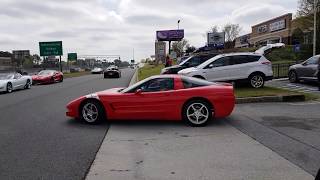 VETTES LEAVING THE ALL CORVETTE SHOW [upl. by Aissatsan442]