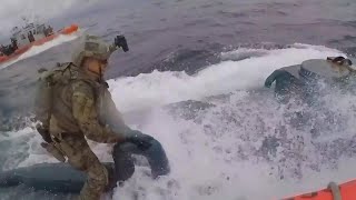 Officer Jumps on Submarine to Bust Alleged Drug Smugglers [upl. by Anneis]