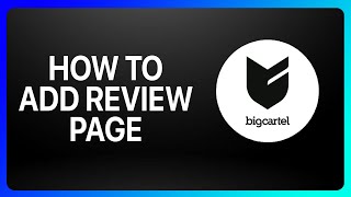 How To Add Review Page On Big Cartel Tutorial [upl. by Ahnavas]