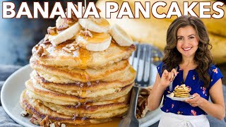 The Best BANANA PANCAKES Recipe [upl. by Dominus]