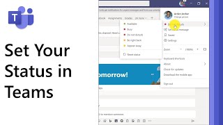 How to set status in Microsoft Teams [upl. by Ahnavas93]