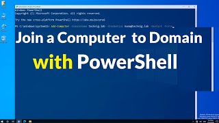 How to join Windows 10 to Domain using PowerShell [upl. by Lonyer]