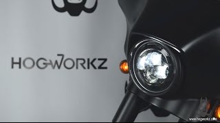 HOGWORKZ®  7quot LED Daymaker Style Headlight for Harley  Installation Guide [upl. by Aneahs]