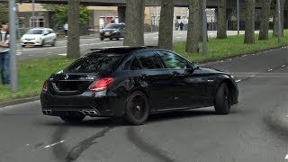 BEST OF Mercedes AMGs Leaving Carmeet 2019  EPIC Burnouts Donuts Accelerations Fails etc [upl. by Iney]