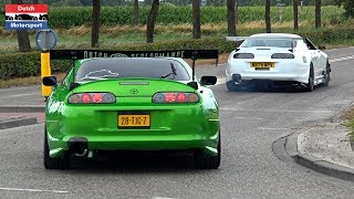 Modified Cars Leaving a Car Meet  800HP Supra Skyline RX7 Cupra Silvia Chaser [upl. by Ittak]