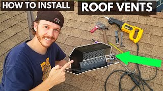 How To Install Roof Vents Bathroom Fan Vents Attic Ventilation Etc Jonny DIY [upl. by Llebanna]