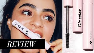 GLOSSIER LASH SLICK FULL REVIEW APPLICATION  REMOVAL [upl. by Pontias848]