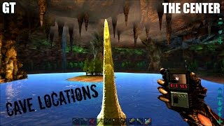 CAVE LOCATIONS and Exploration  The Center Map  ARK Survival Evolved [upl. by Samal]