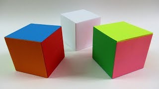 How to Make a Paper Cube  easy origami [upl. by Diahann]