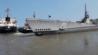 USS Cod leaving dock and hitting Coast Guard cutter Morro Bay [upl. by Sikras]