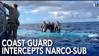 US Coast Guard intercepts narcosubmarine smuggling 69M worth of cocaine [upl. by Hoseia]