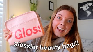 Glossier beauty bag review amp unboxing [upl. by Eelidnarb]