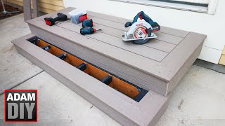 How to Build Porch Steps  Composite Decking [upl. by Ergener]