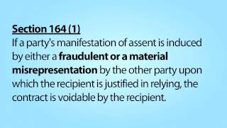 23 Contracts Misrepresentation [upl. by Ford]