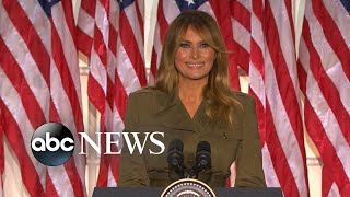 Melania Trump delivers speech at 2020 RNC [upl. by Naitsirc]