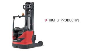 Linde R Series Moving Mast Reach Forklift [upl. by Ystap]