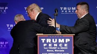 Donald Trump rushed off stage during rally in Nevada [upl. by Ramaj]