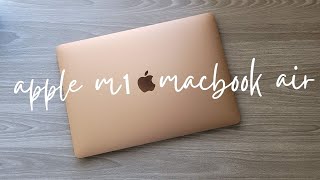 NEW M1 MacBook Air Gold Unboxing [upl. by Werdna]