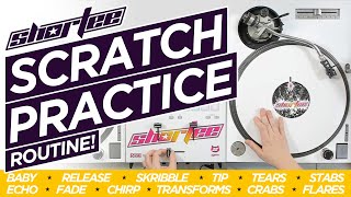 DJ SCRATCH PRACTICE ROUTINE ★ 12 Scratch Techniques  QampA Scratch Drill Improve Your Scratching [upl. by Joette]