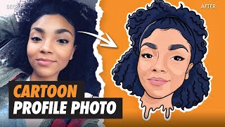 How to CARTOON YOURSELF in Procreate Tutorial  Instagram Cartoon Profile Photo [upl. by Neened]