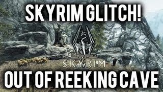 Skyrim Glitches Out of Reeking Cave [upl. by Esinnej]