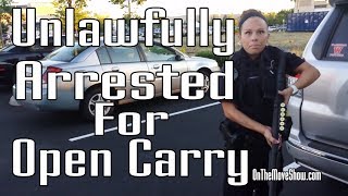 Open Carry Veteran Unlawfully Disarmed Detained amp Arrested  OnTheMoveShow [upl. by Ilojna734]