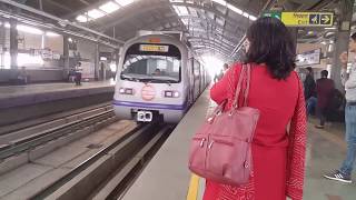 Delhi Metro Train  Complete Ride [upl. by Coffee]