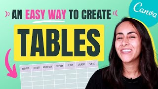 How to Create TABLES with Canva [upl. by Hannis609]