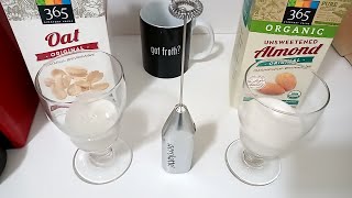 Oat Milk vs Almond Milk part 2 Frothing Test [upl. by Kowtko]