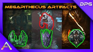 All Megapithecus Artifact Caves  ARK Survival Evolved  The Island [upl. by Hinman]