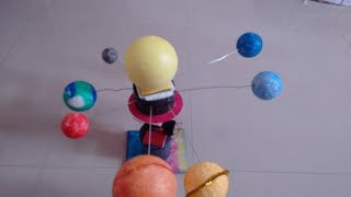 How to make a rotatingspinning Solar System DIY project [upl. by Aicargatla815]