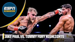 Jake Paul vs Tommy Fury  Highlights  ESPN Ringside [upl. by Ordnas794]