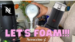 How To Foam Milk With Aeroccino 3 Make Coffee With Foam Tips amp Tricks  Easy Foamed Latte Recipe [upl. by Nnahgem795]