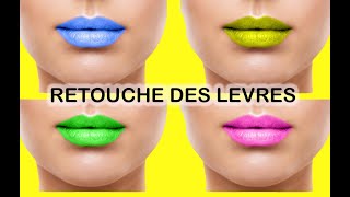 TUTO PHOTOSHOP  COMMENT RETOUCHER LA COULEUR DES LEVRES S [upl. by Zeret]