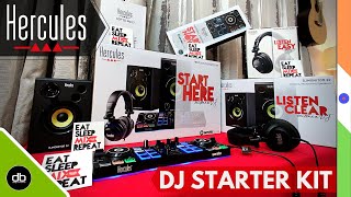 Hercules DJ Starter Kit  All in One Kit for beginner DJs  Starlight DJ Monitor 32 Serato DJ Lite [upl. by Kaya45]