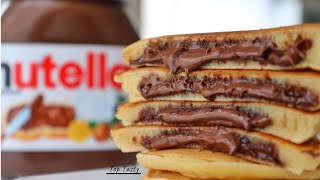 Nutella Stuffed Pancake Recipe  How To Make Nutella Pancake  Top Tasty Recipes [upl. by Etnaled870]