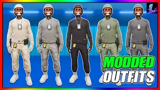 GTA 5 HOW TO GET MULTIPLE MODDED OUTFITS AFTER PATCH  GTA Online IAA Badge amp BELT On ANY Outfit [upl. by Ahsirat977]