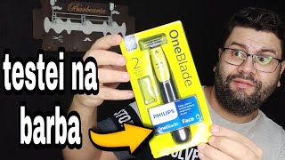 Barbeador Elétrico Philips OneBlade qp2510  opinião de barbeiro esse vale a pena [upl. by Adnalro]