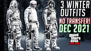 GTA 5 Online Winter Military Outfits After Patch 158 Tuners Clothing Glitches Not Modded Christmas [upl. by Novoj]