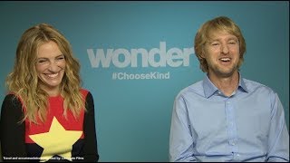 WONDER interviews  Julia Roberts Owen Wilson Jacob Tremblay Daveed Diggs Vidovic [upl. by Schug20]