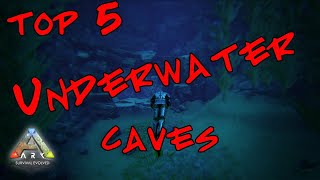 Top 5 Underwater Cave  Base Locations 2021 Ark The Island [upl. by Jerol]